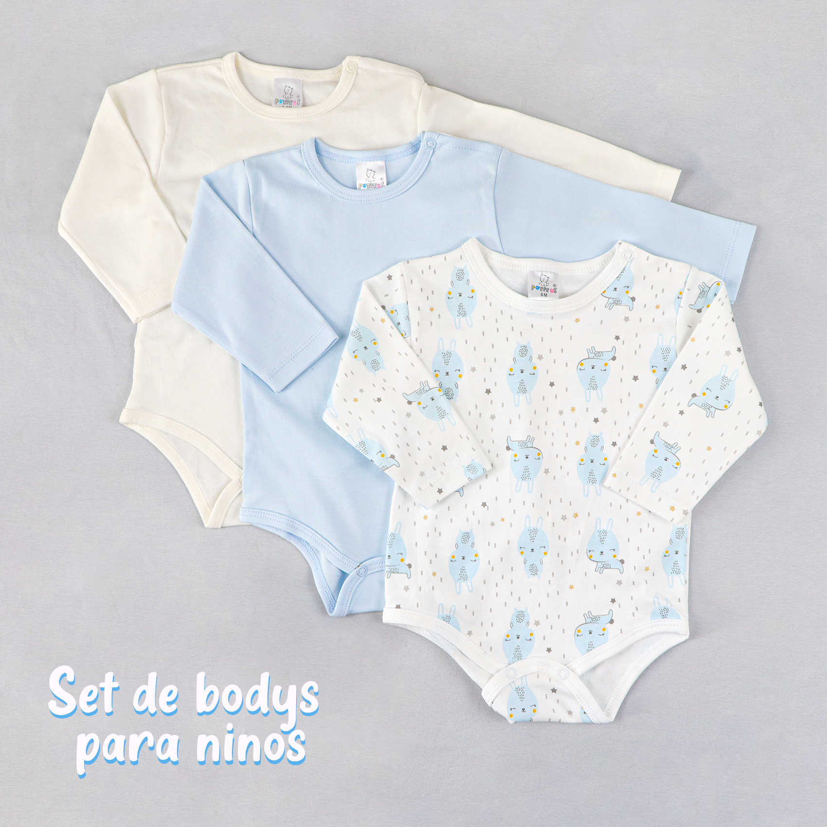 Pack x3 Body manga Larga