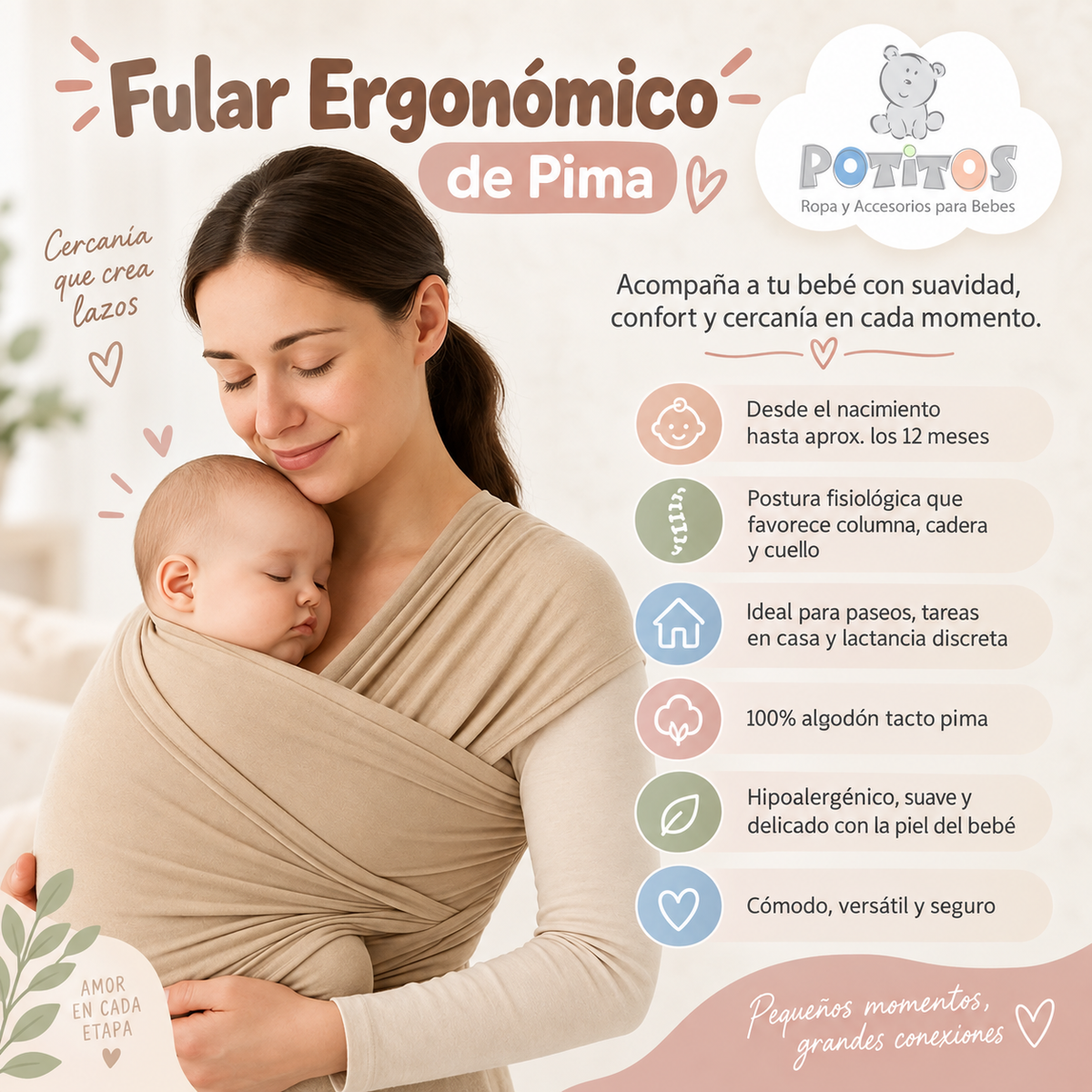 FULAR ERGONOMICO DE PIMA 2115