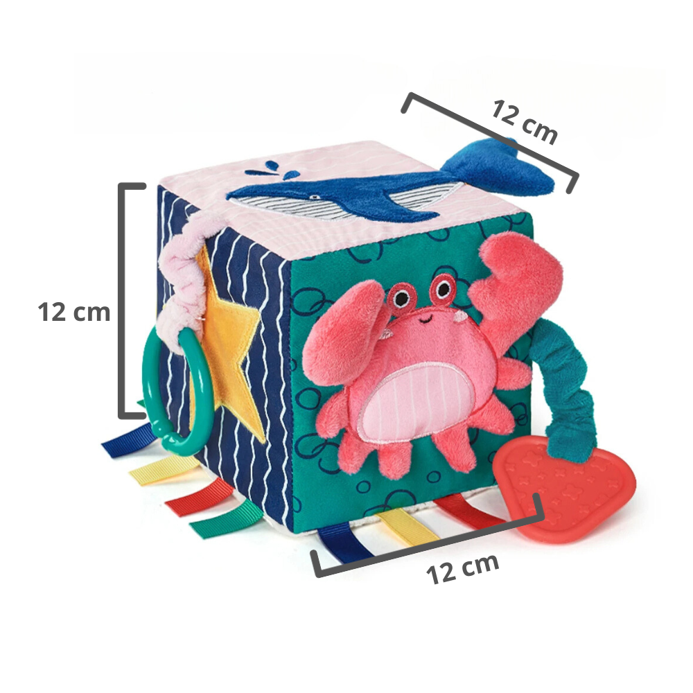 CUBO SENSORIAL COLGANTE CON TEXTURAS