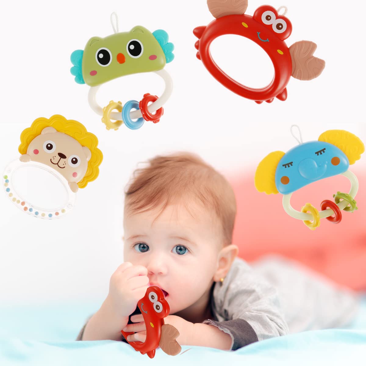 SET SONAJAS Y MORDEDORES 4 PZS