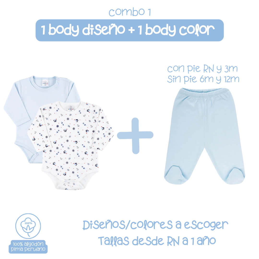 3PACK NAVI BODY MANGA LARGA+ PANTALON NIÑO 9010*