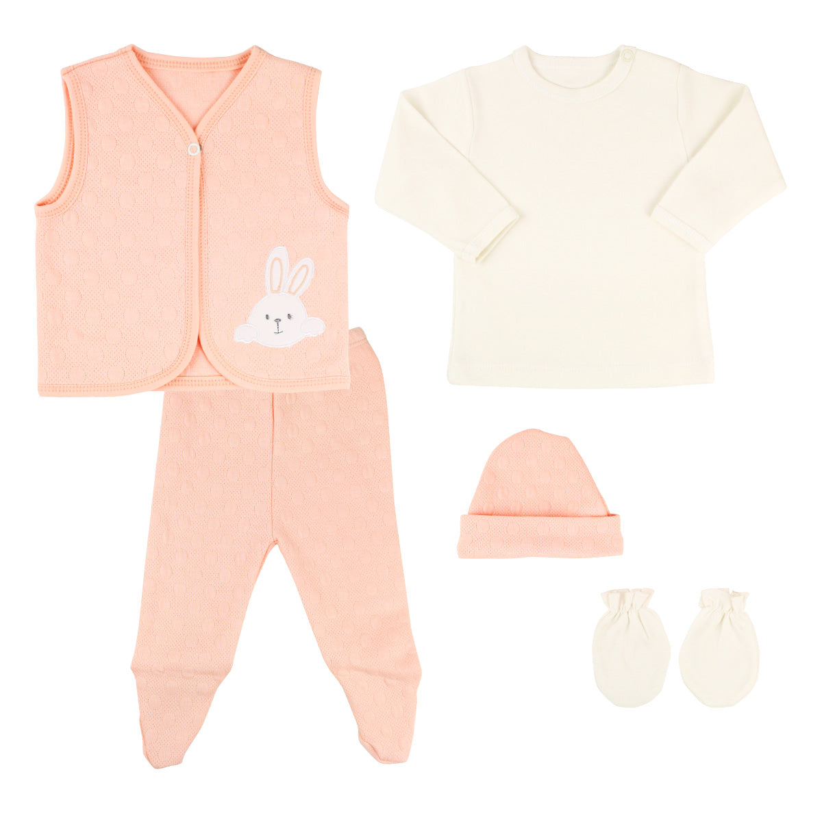 AJUAR ALGODÓN JACKARD BLISTER 4528 MELÓN