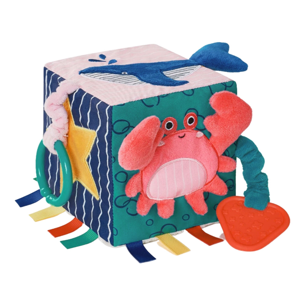 CUBO SENSORIAL COLGANTE CON TEXTURAS