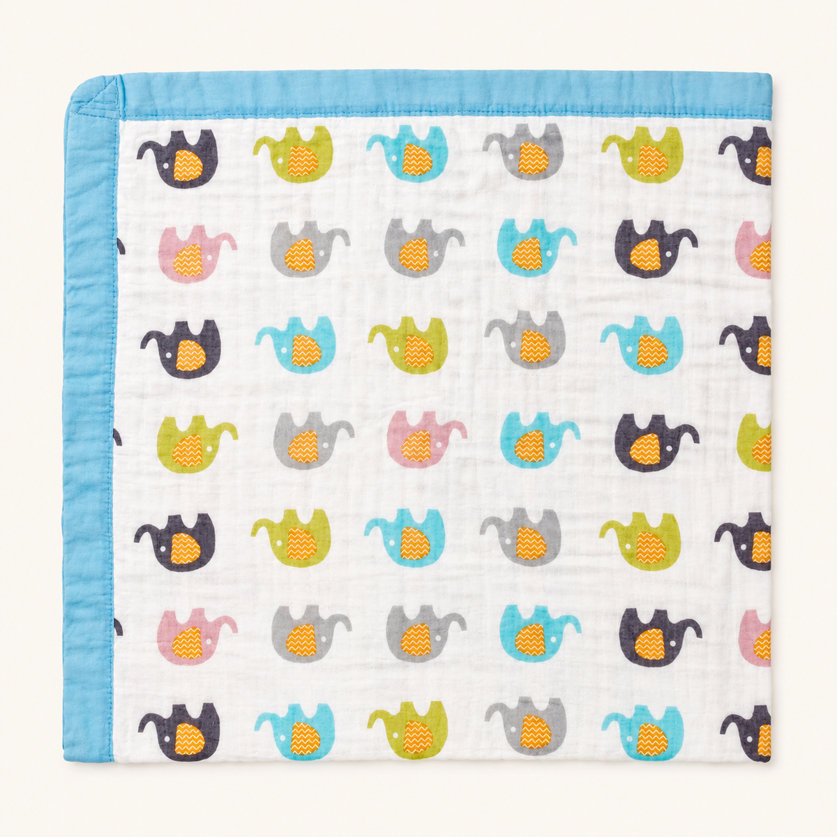 MUSELINA NATY 6CAPAS Estampado con Ribete 2608