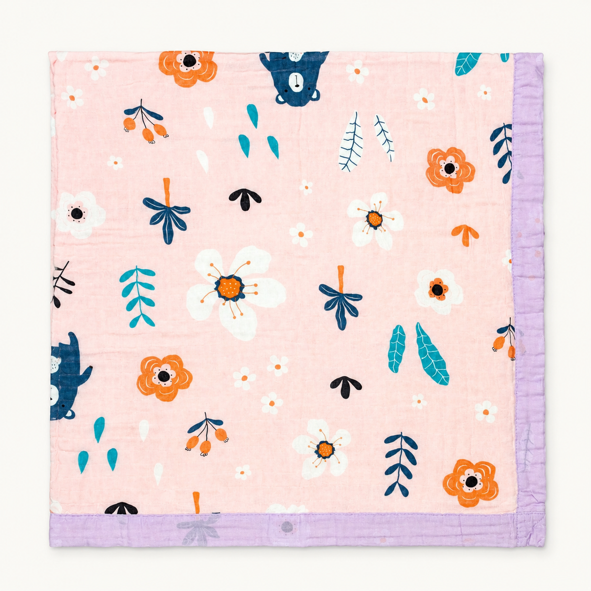 MUSELINA NATY 6CAPAS Estampado con Ribete 2608