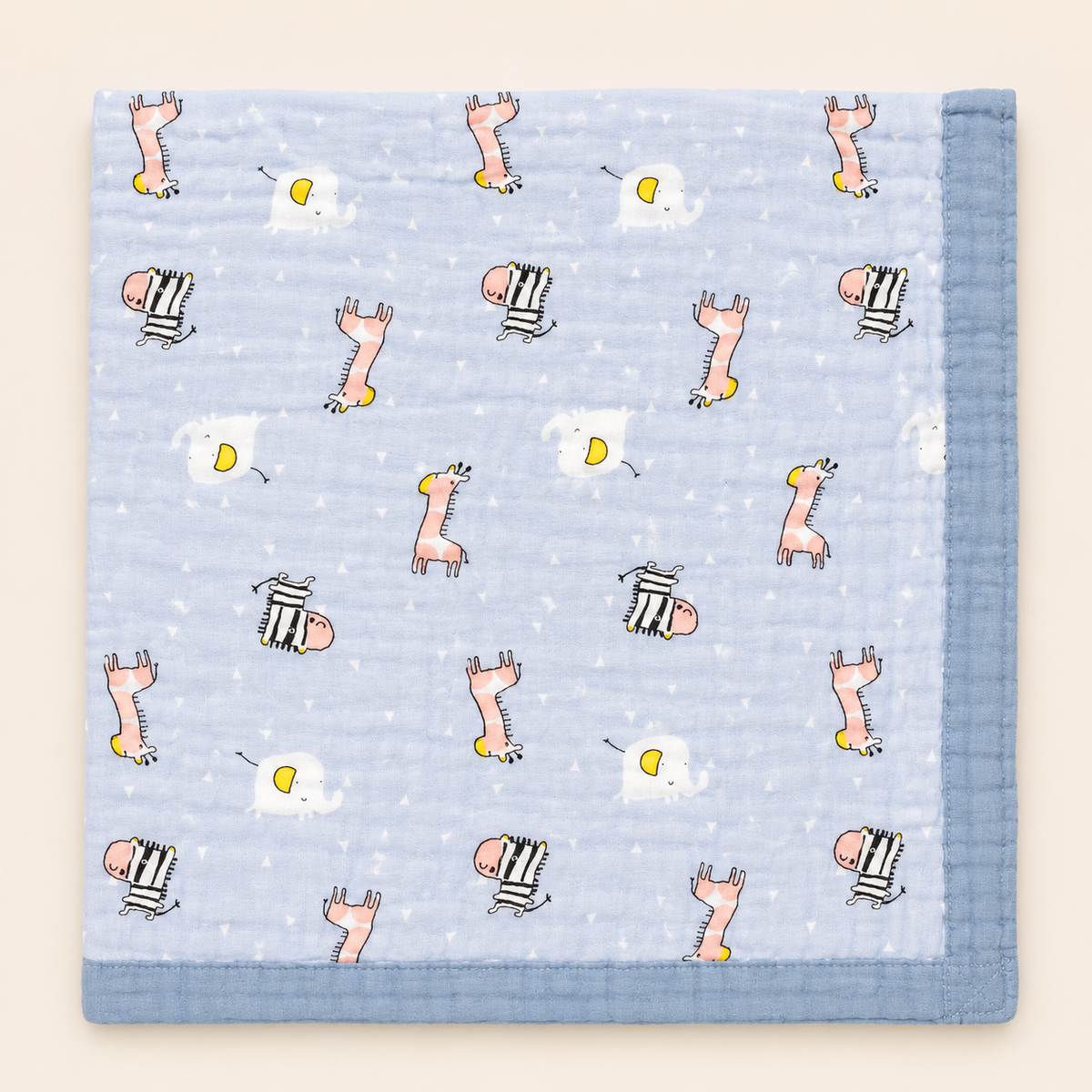 MUSELINA NATY 6CAPAS Estampado con Ribete 2608