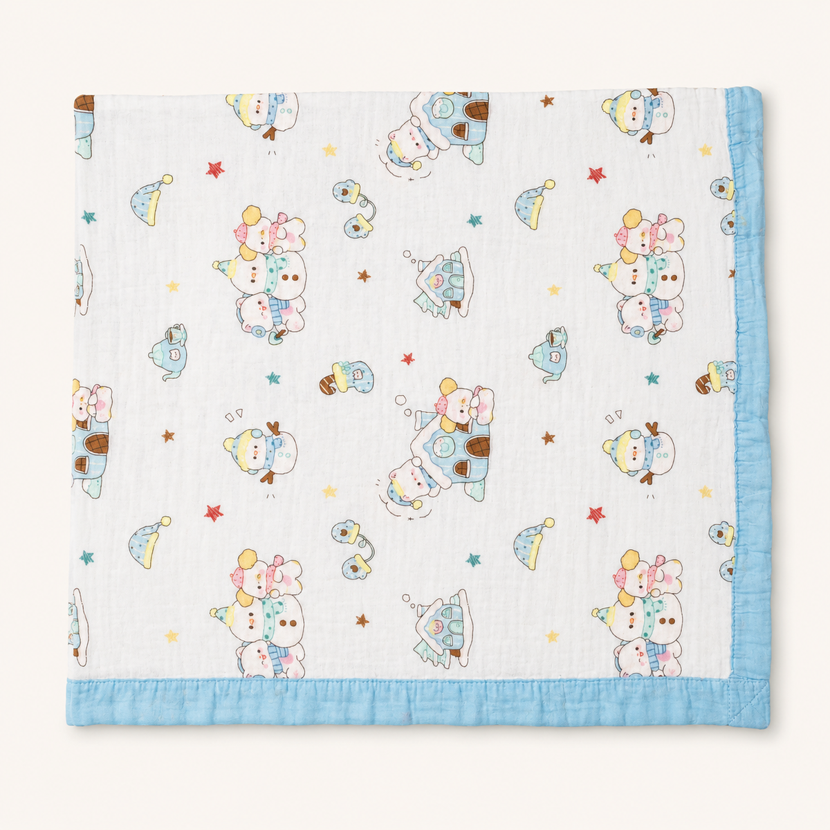 MUSELINA NATY 6CAPAS Estampado con Ribete 2608