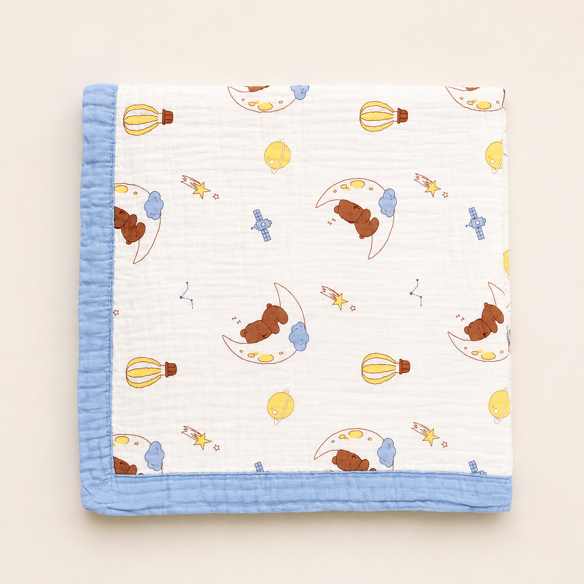 MUSELINA NATY 6CAPAS Estampado con Ribete 2608