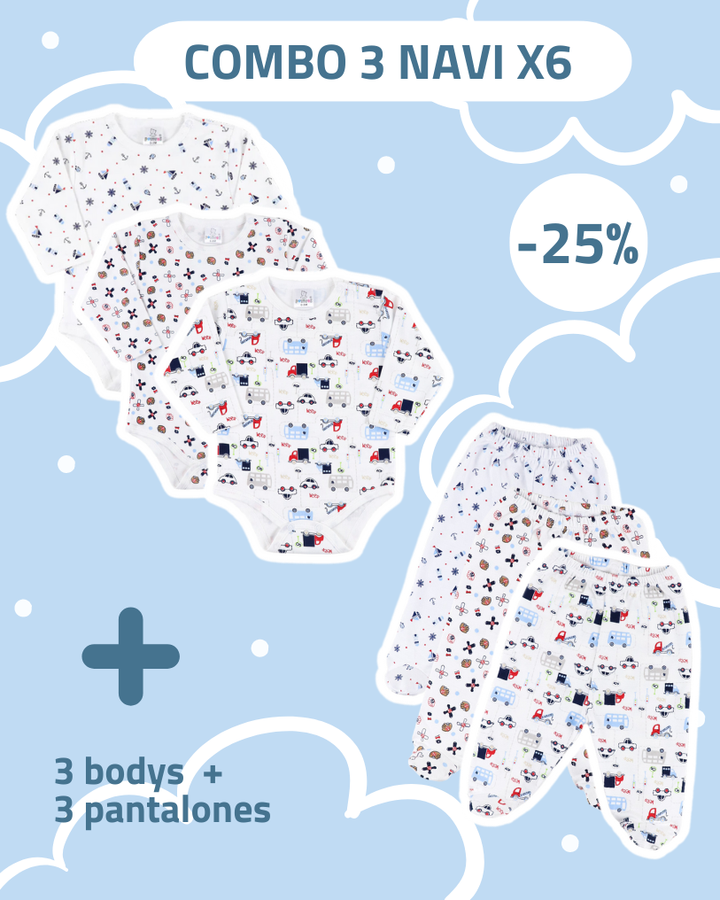 6PACK NAVI BODY MANGA LARGA+PANTALON 9012