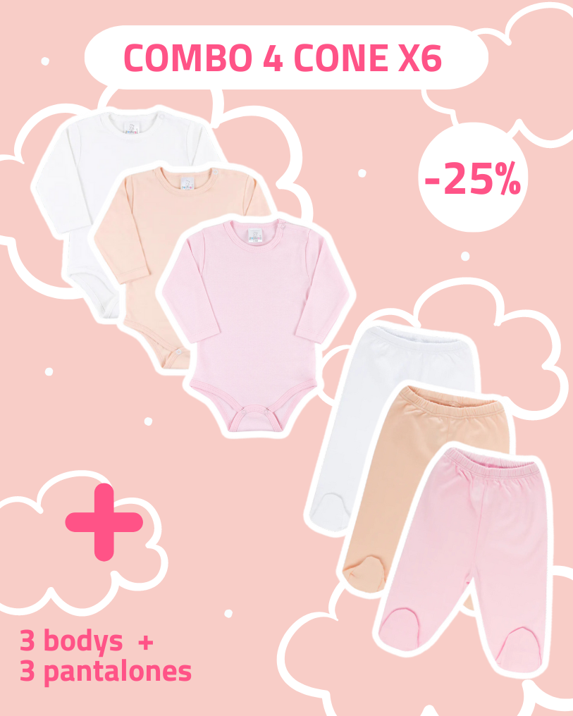 6PACK CONE BODY MANGA LARGA+ PANTALON NIÑA 9013