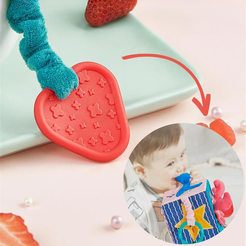 CUBO SENSORIAL COLGANTE CON TEXTURAS