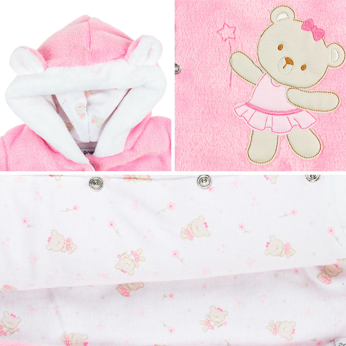 CONJUNTO ACOLCHADO PELUCHE OSO CUTE 10001*