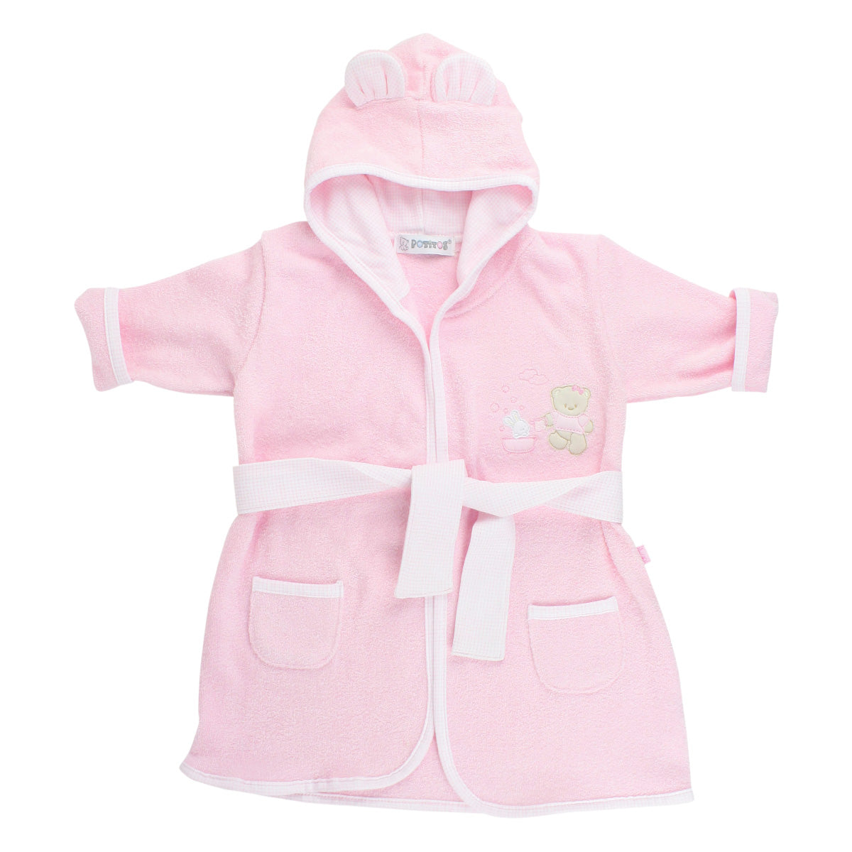 SALIDA DE BAÑO BB FELPA NIÑA ROSADO 1550