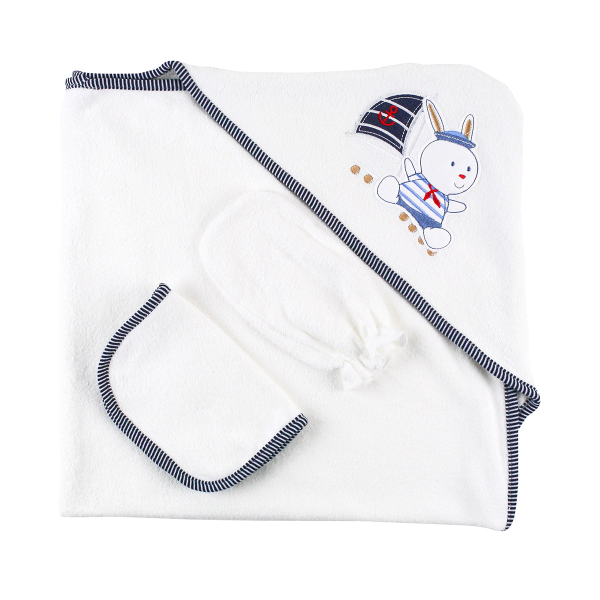 TOALLA FELPA OSITO VELERO AZUL 4795