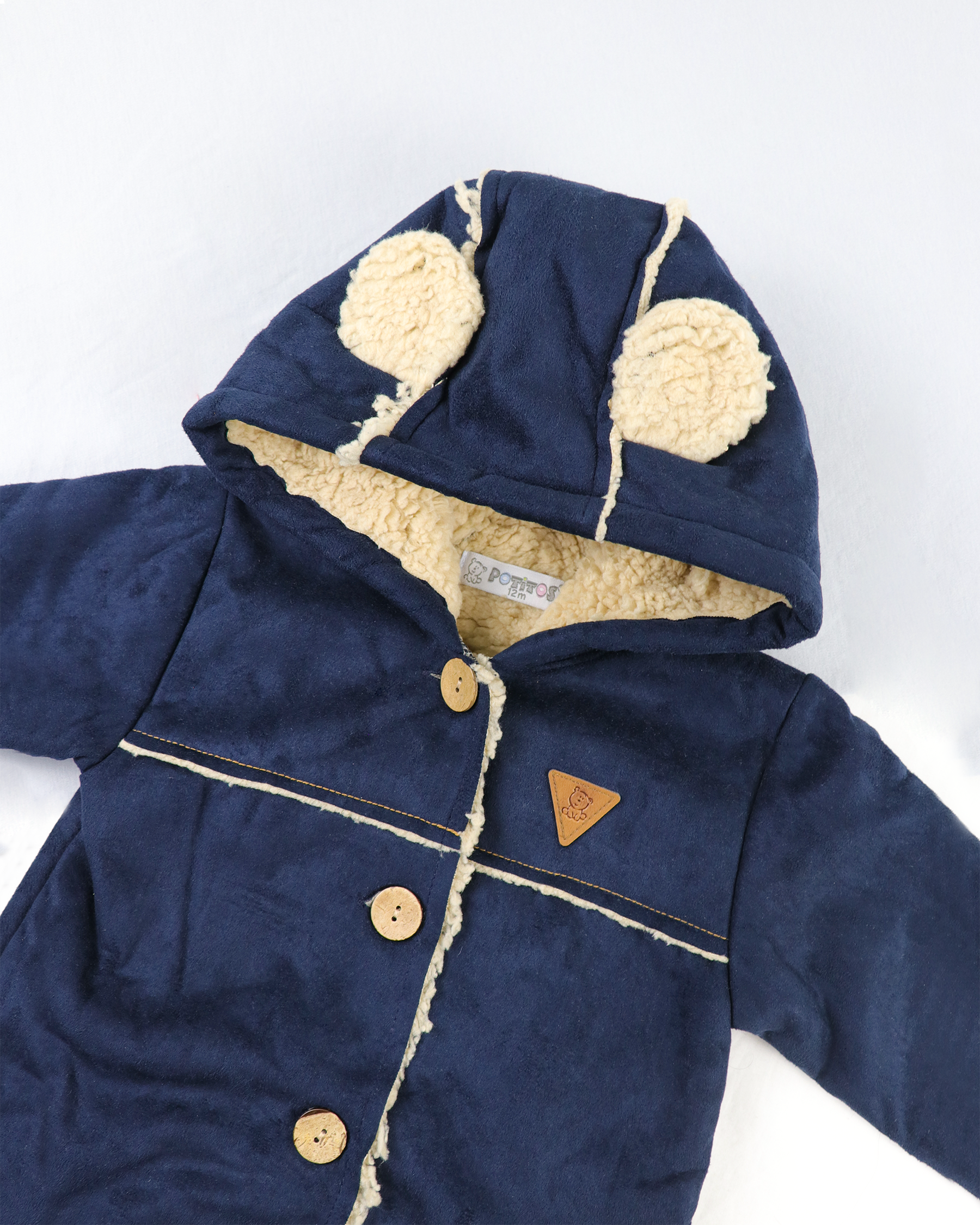 CASACA PANA CON FORRO PELUCHE AZUL 7715