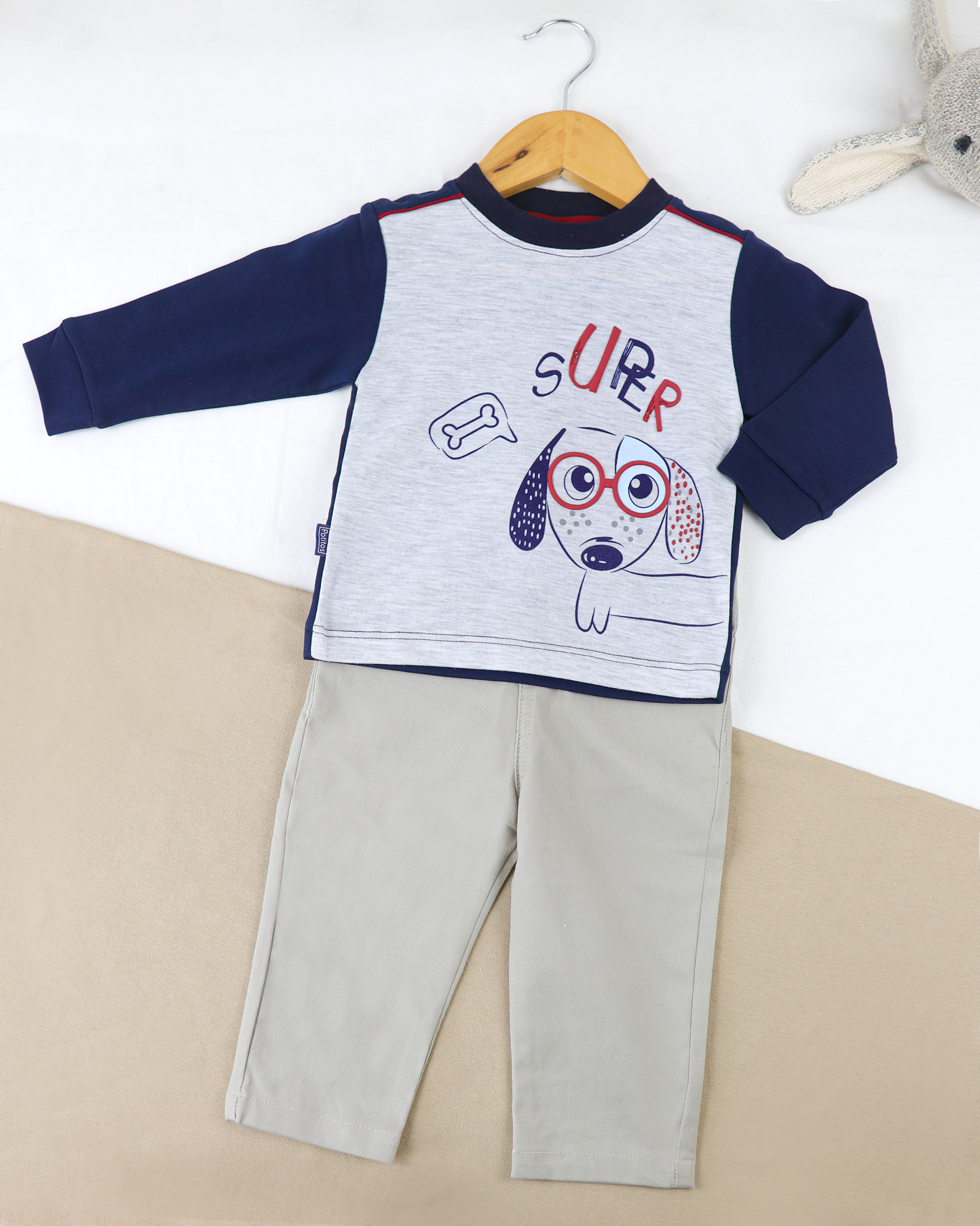 CONJUNTO SUPER DOG AZUL POLO + PANTALON 7811*