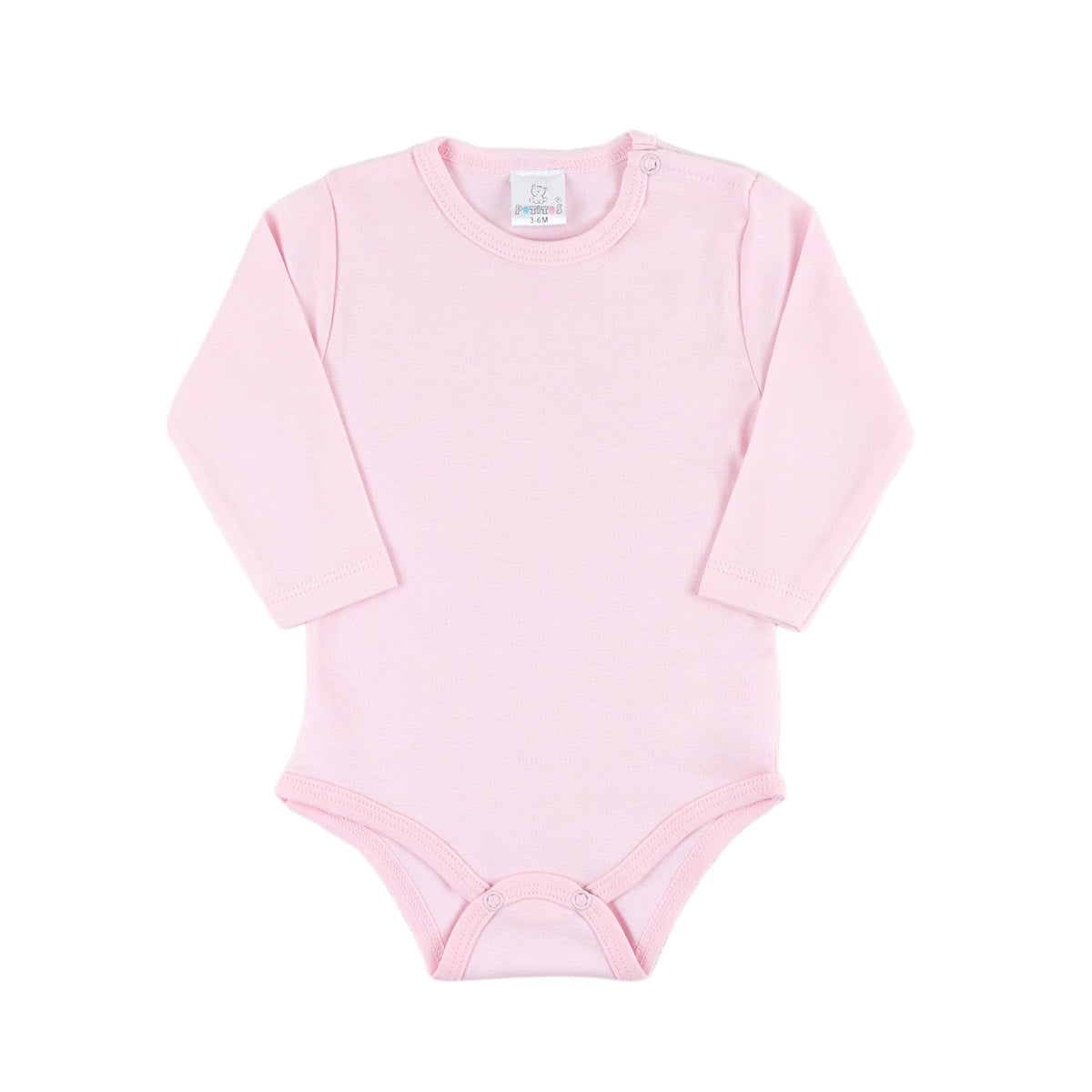 BODY MANGA LARGA COLOR ROSADO