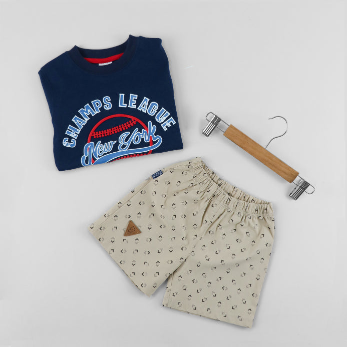 CONJUNTO ALEX AZUL POLO + SHORT DRILL 78101