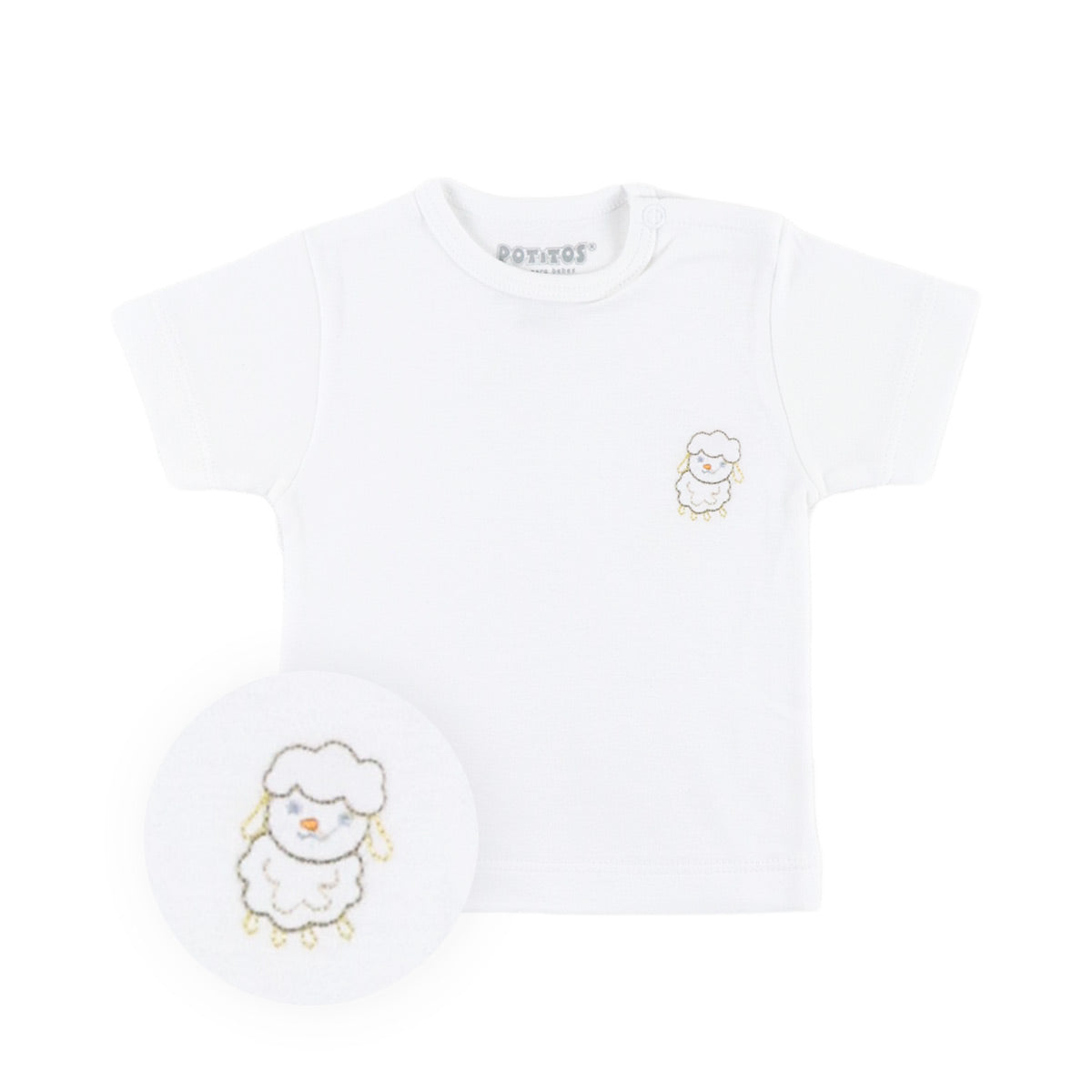 POLO MC PIMA BORDADO NIÑA BLANCO 2181