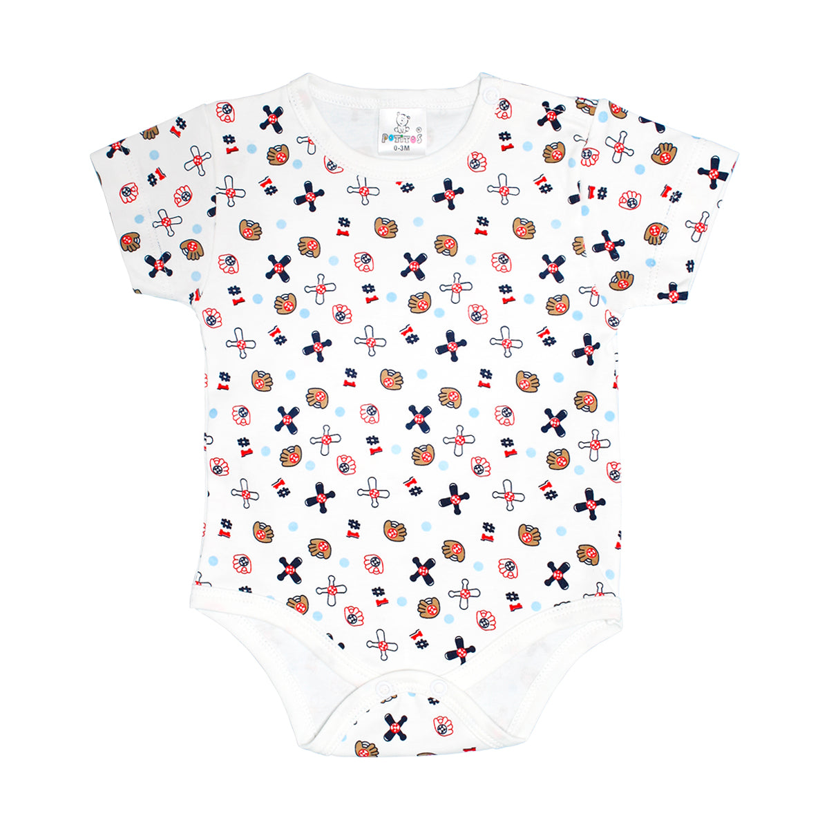 BODY PIMA ESTAMPADO BASSEBALL 6104*