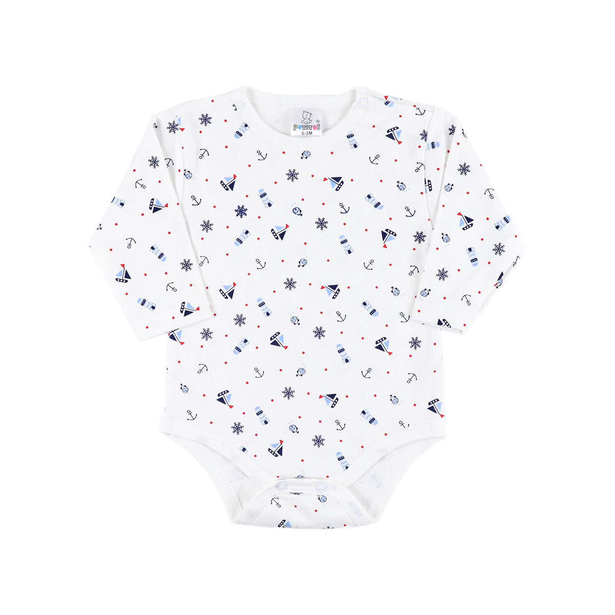 BODY MG LARGA ESTAMPADO NIÑO NAVI 6202*