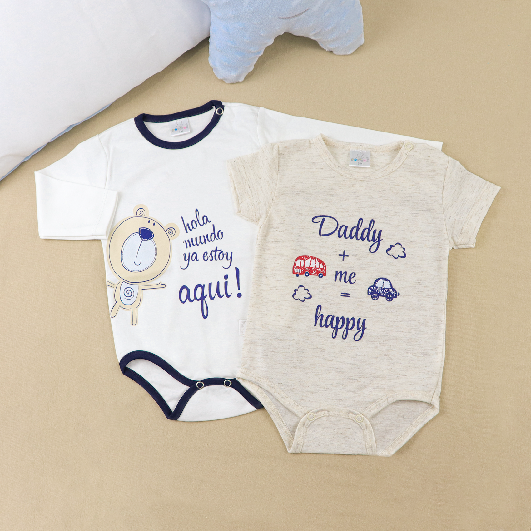 COMBO4 BODY HOLA MUNDO + DADDY PARA 6M