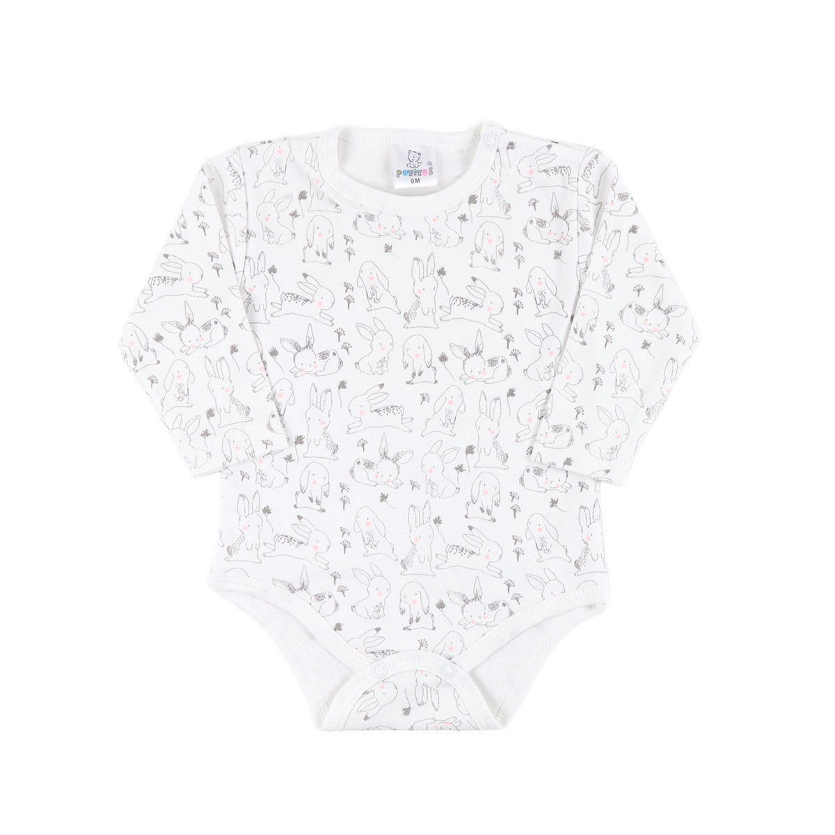 BODY MG LARGA ESTAMPADO CONEJO ROSADO NNA 6202*
