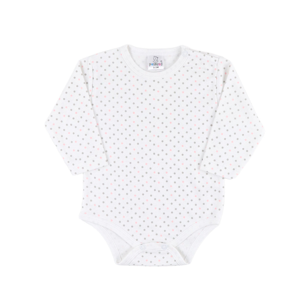 BODY MG LARGA ESTAMPADO ROSADO PUNTOS NNA 6202*