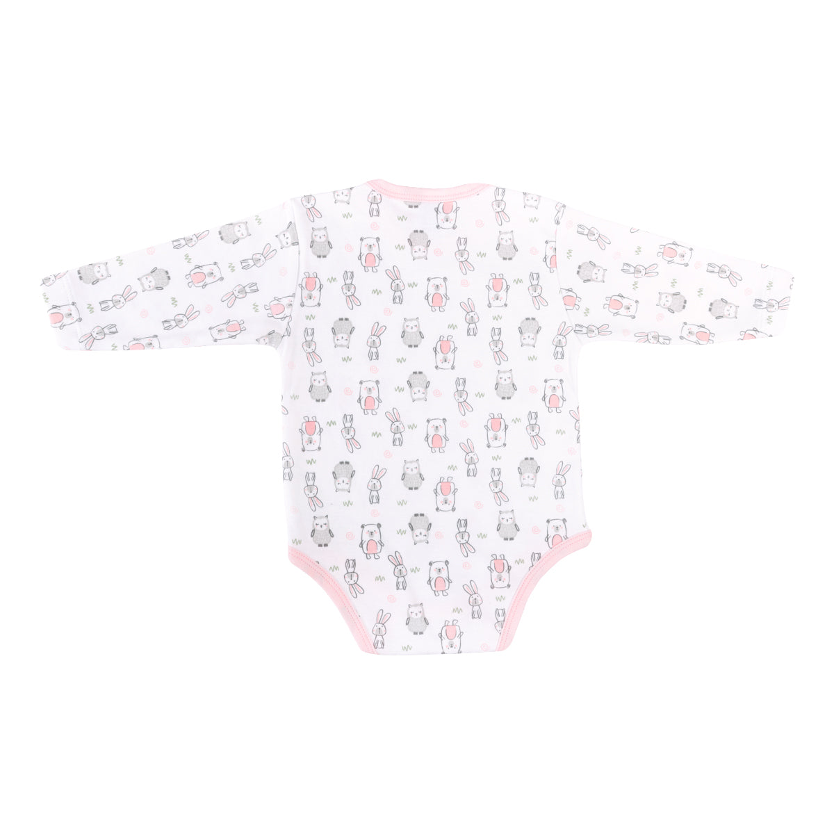 BODY MG LARGA ESTAMPADO OSA ROSADO 6202*