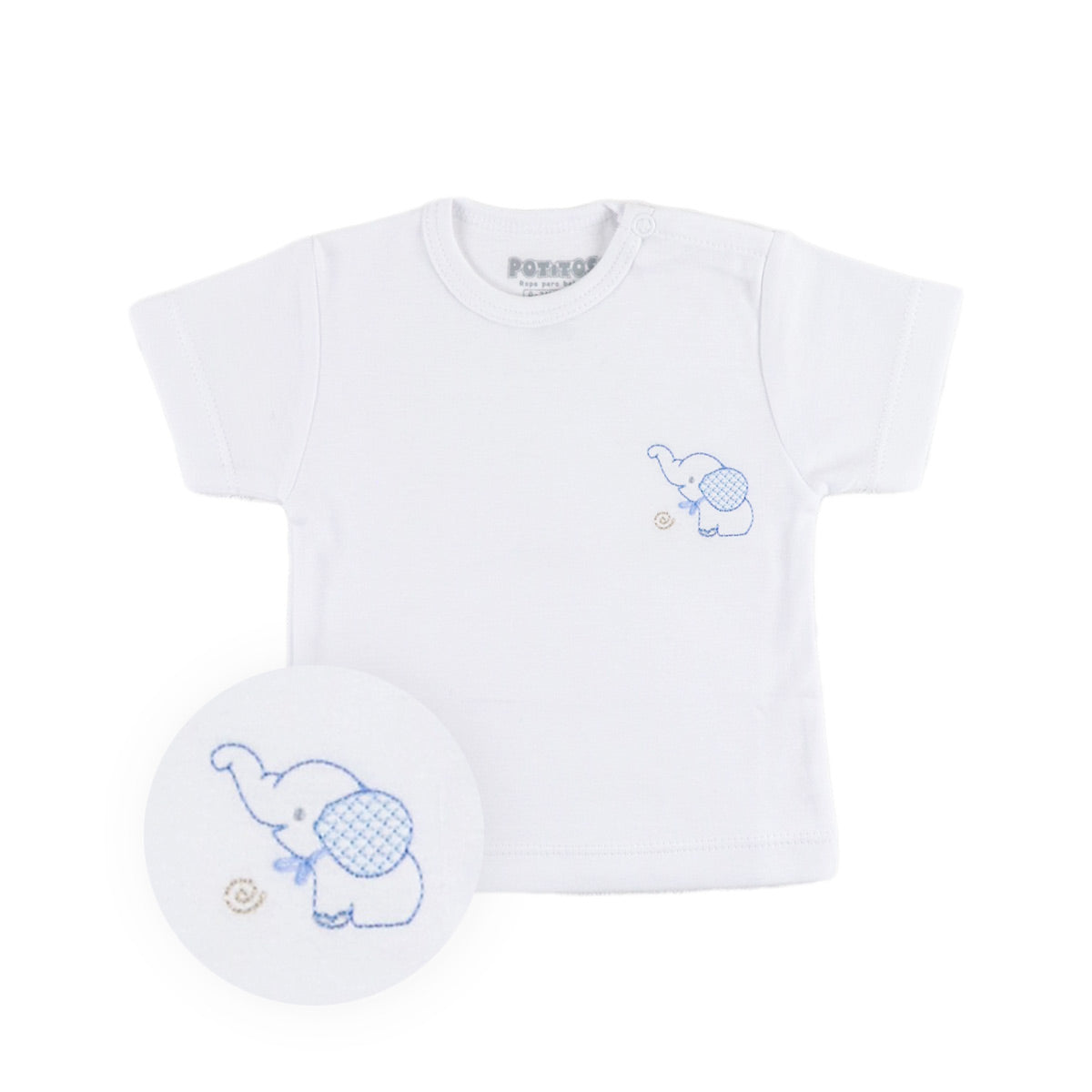 POLO MC PIMA BORDADO NIÑO BLANCO 2181