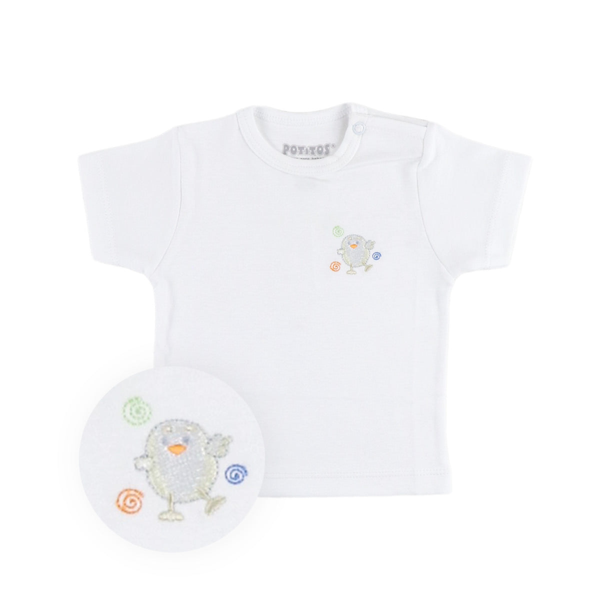 POLO MC PIMA BORDADO NIÑO BLANCO 2181