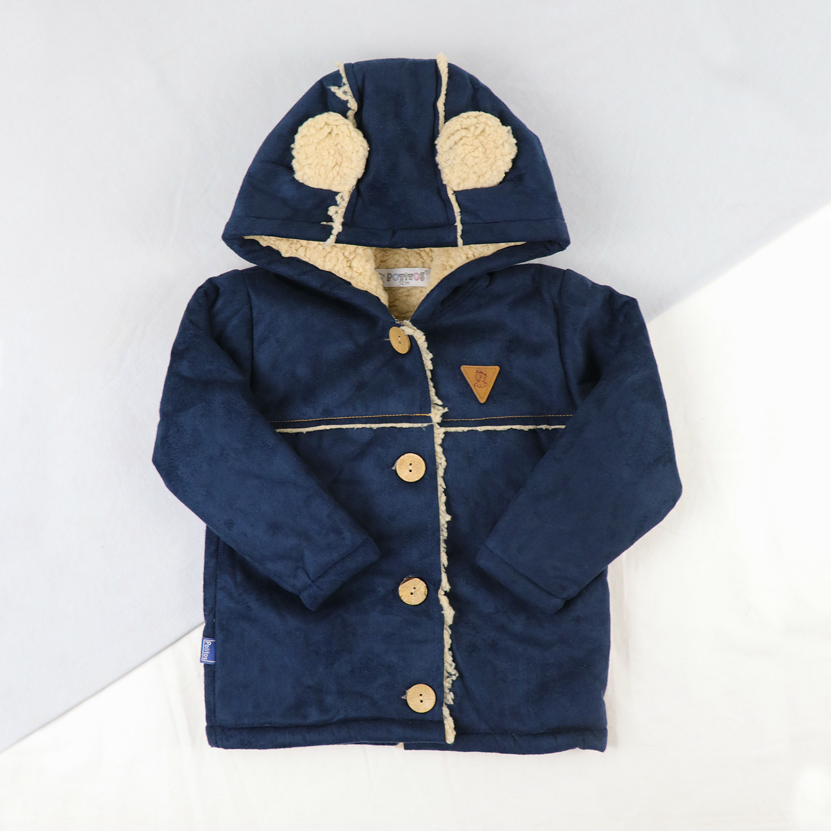 CASACA PANA CON FORRO PELUCHE AZUL 7715