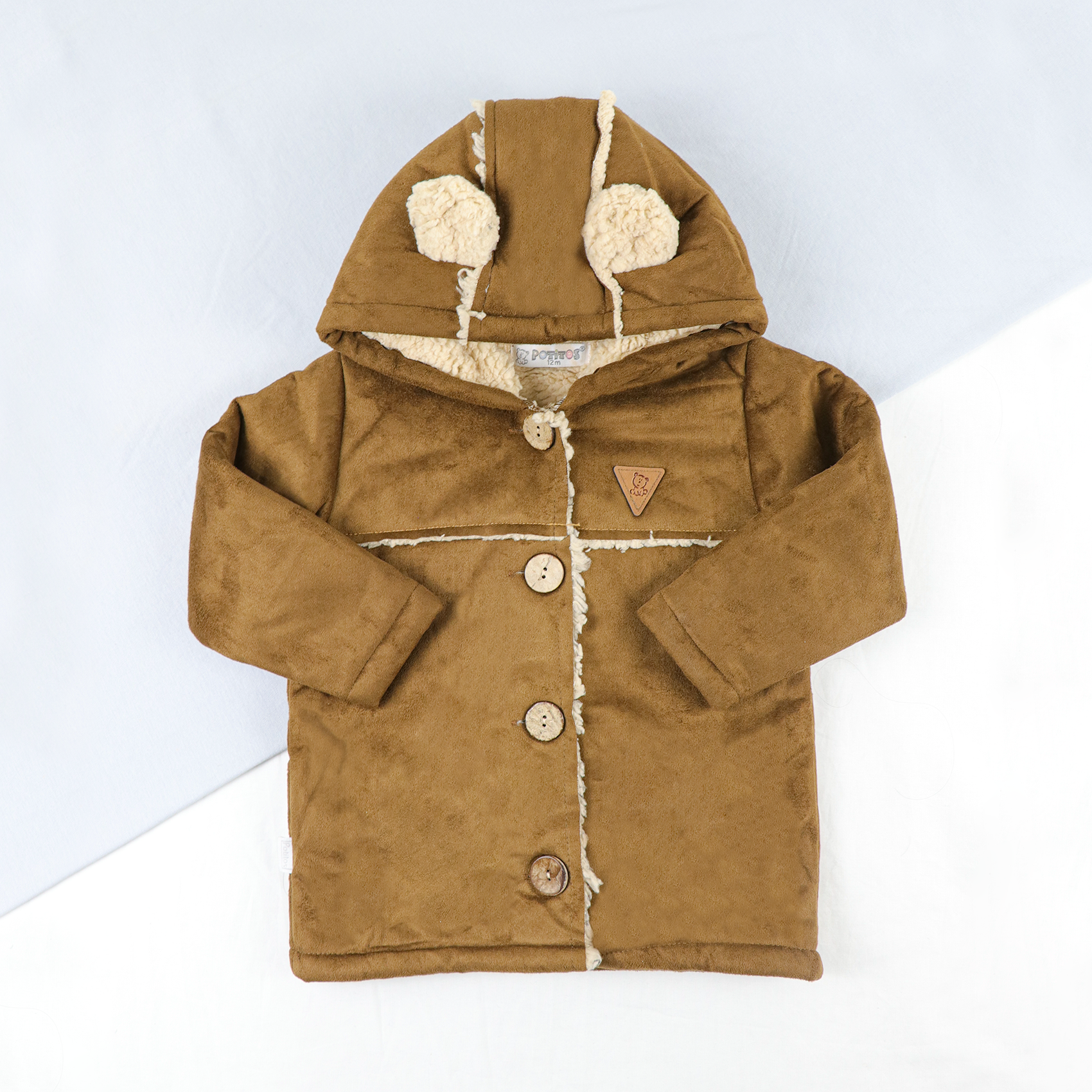 CASACA PANA CON FORRO PELUCHE MARRON 7715