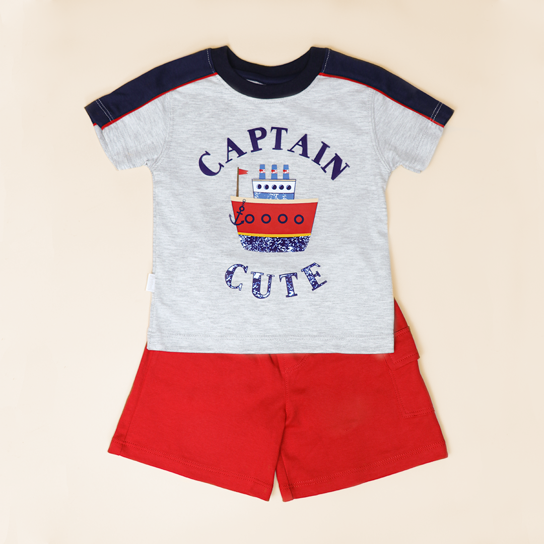 CONJUNTO CAPITAN ROJO POLO MGC + SHORT CARGO 7382