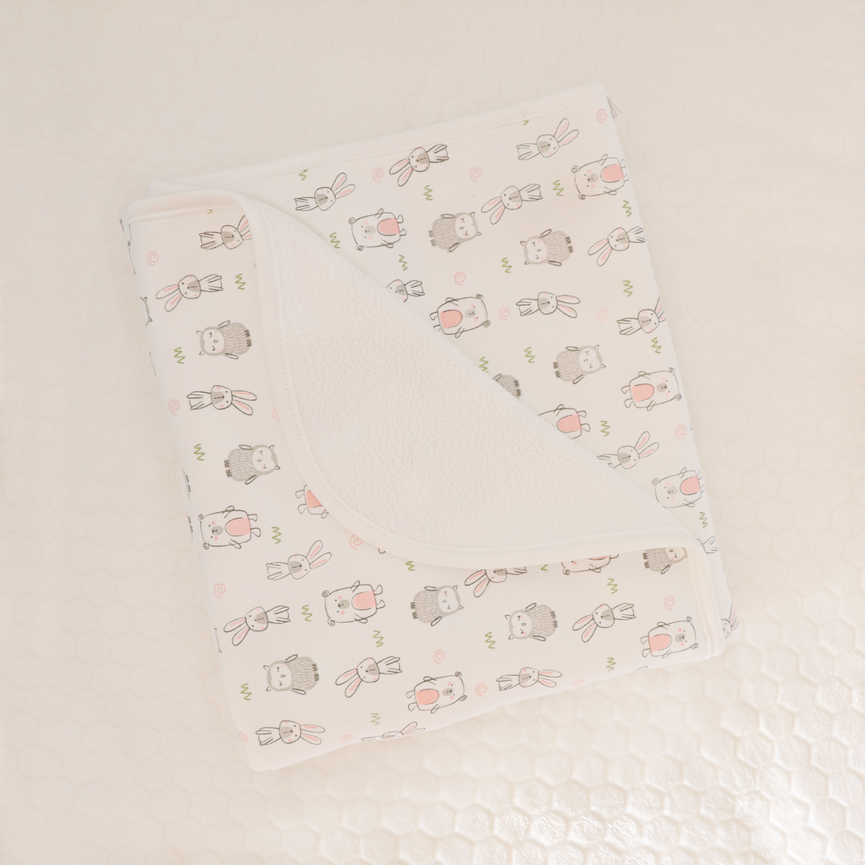 MANTA PIMA CON POLAR OSO ROSADO 1128*