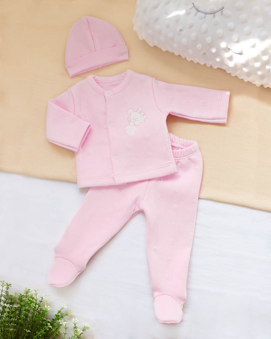 AJUAR JACKARD BUNNY ROSA 7114