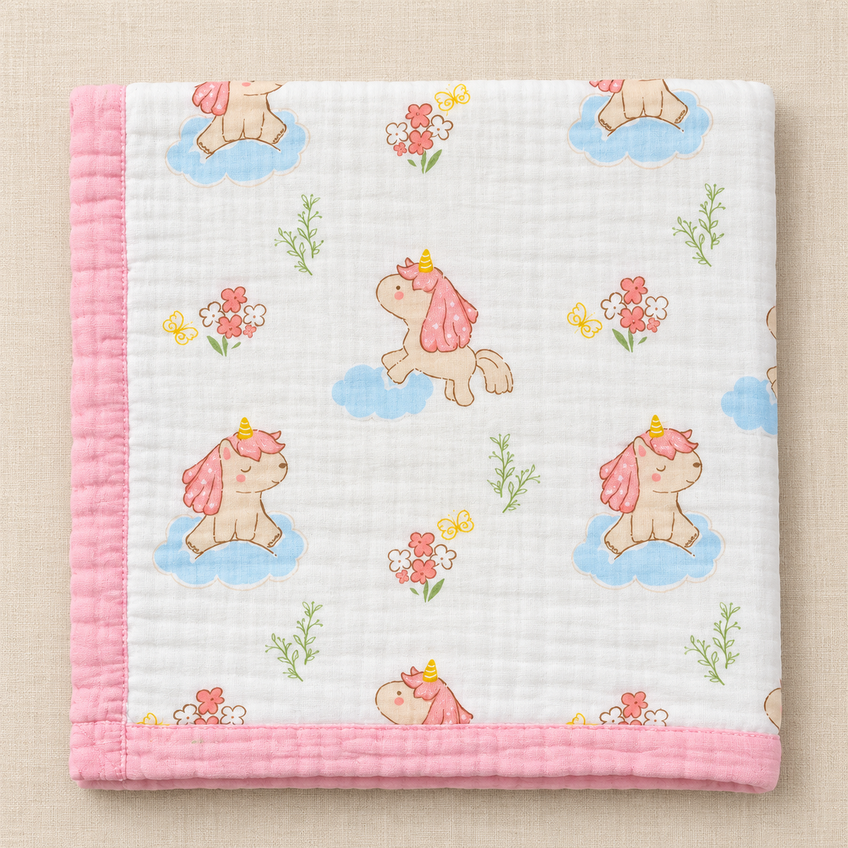 MUSELINA MARY 6CAPAS Estampado con Ribete 2608