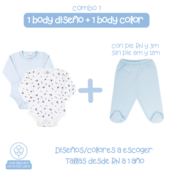 3PACK NAVI BODY MANGA LARGA+ PANTALON NIÑO 9010*