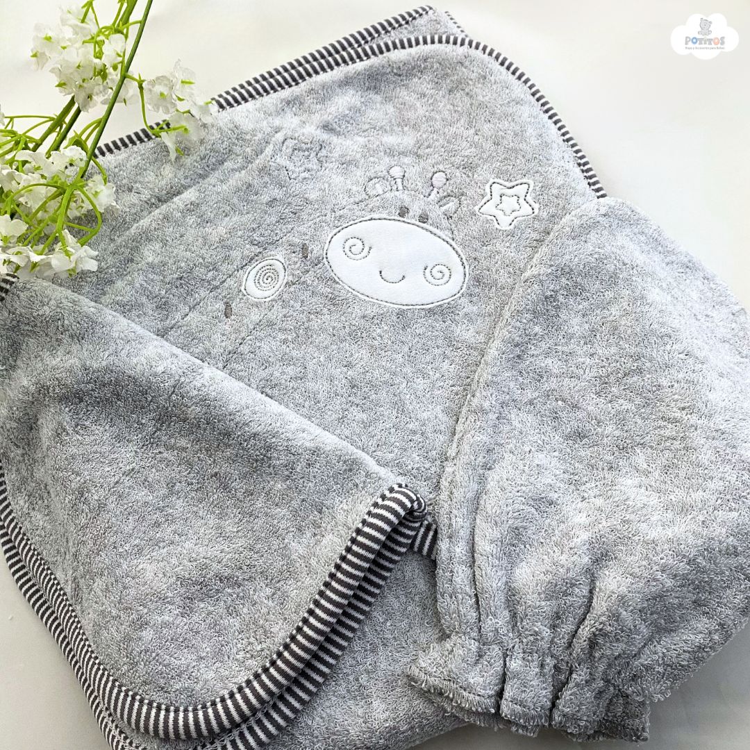 TOALLA FELPA GRIS JIRAFA 47952MLG