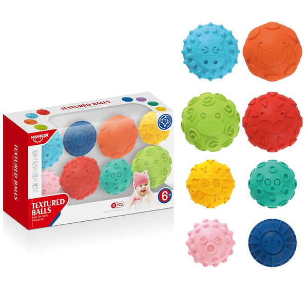 PACK PELOTAS SENSORIALES CON TEXTURA x 8un