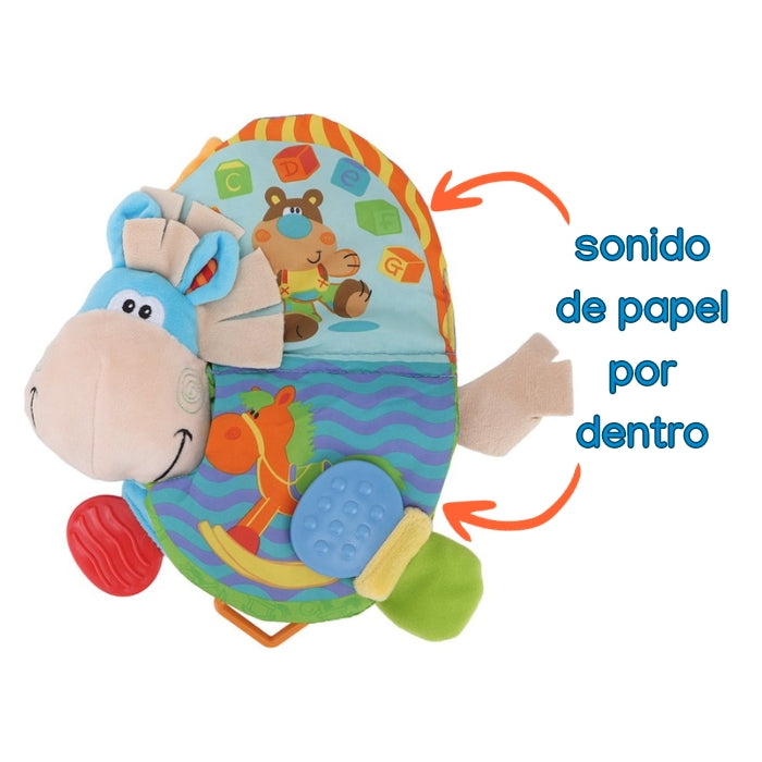 LIBRO MORDEDOR CON TEXTURA BURRITO CLIP CLOP
