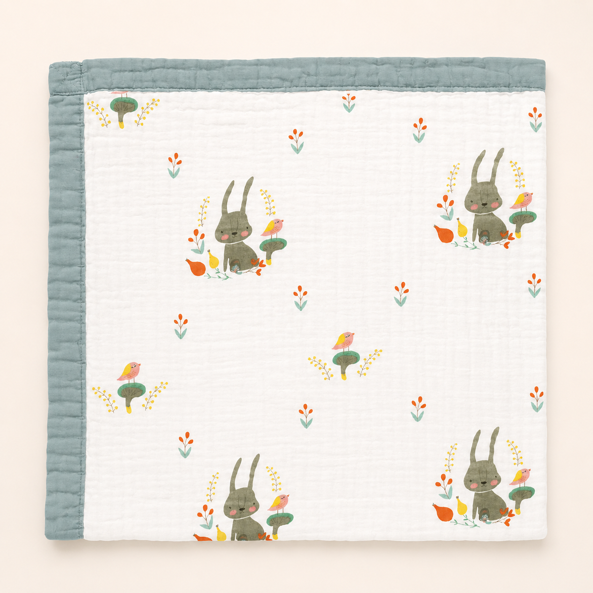 MUSELINA NATY 6CAPAS Estampado con Ribete 2608