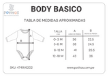 BODY MG LARGA ESTAMPADO PUNTOS NNO 6202*