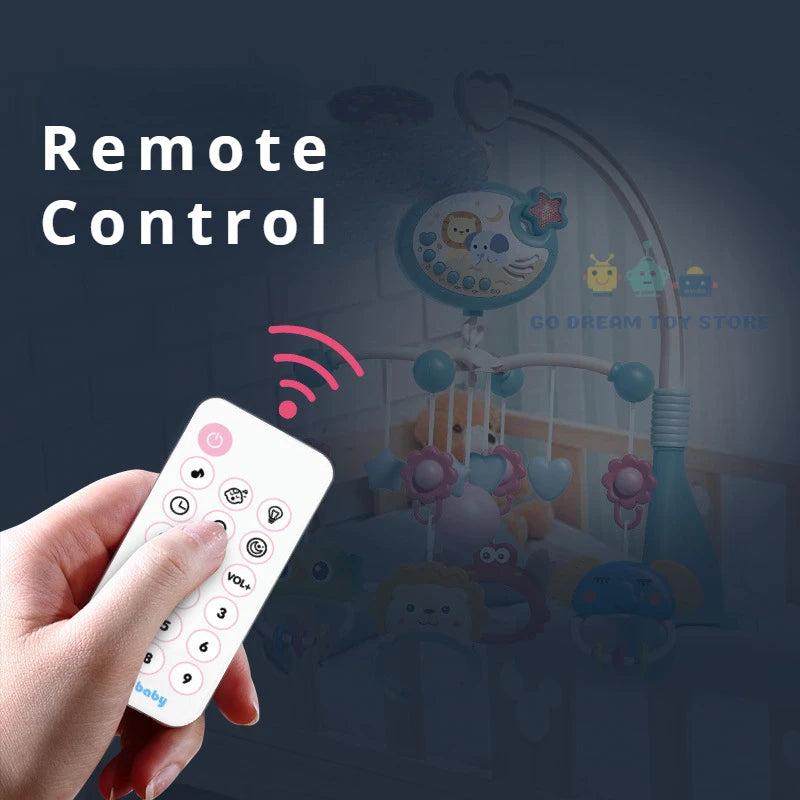 MOVIL PROYECTOR MUSICAL + SONAJAS ANIMALITOS
