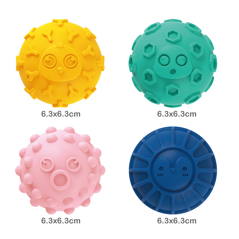 PACK PELOTAS SENSORIALES CON TEXTURA x 8un