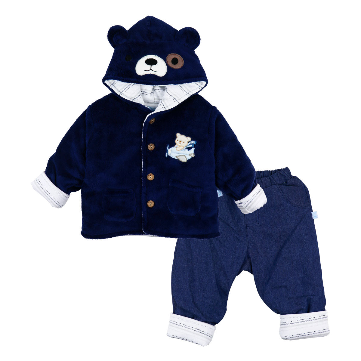 CONJUNTO ACOLCHADO PELUCHE OSO CUTE 10101*