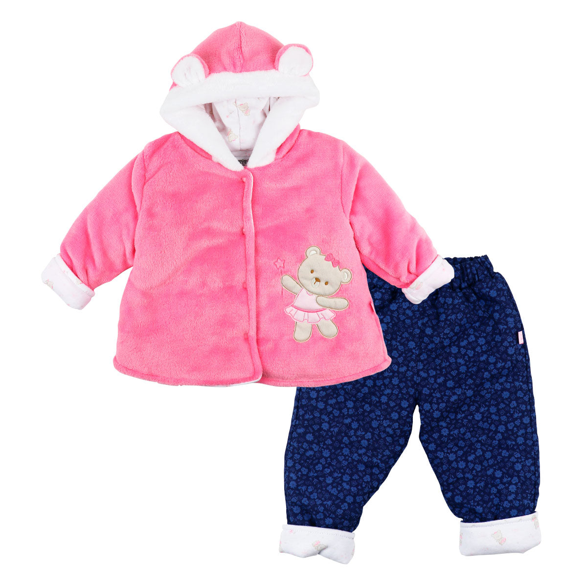 CONJUNTO ACOLCHADO PELUCHE OSO CUTE 10001*