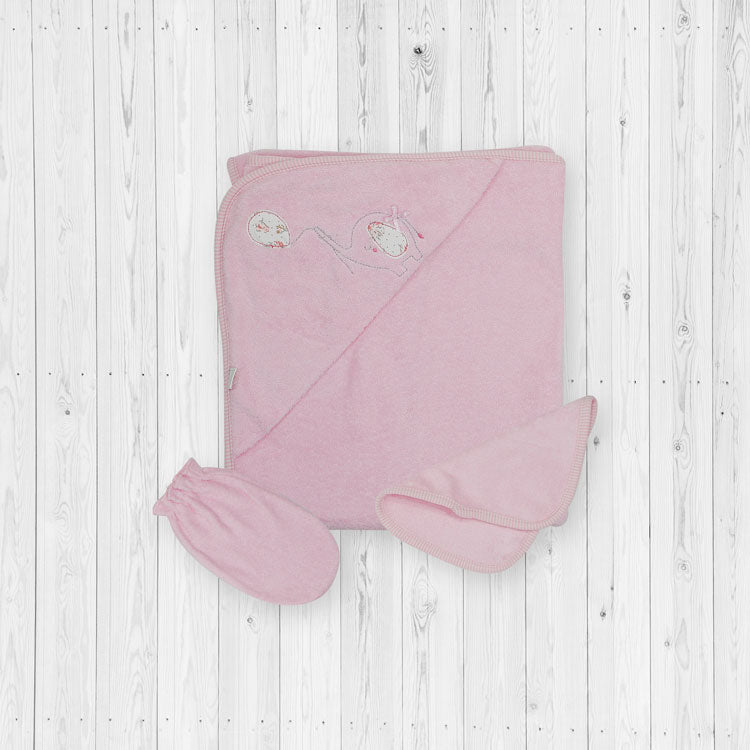 TOALLA FELPA  DOBLE BORDADO  ROSADO  4795
