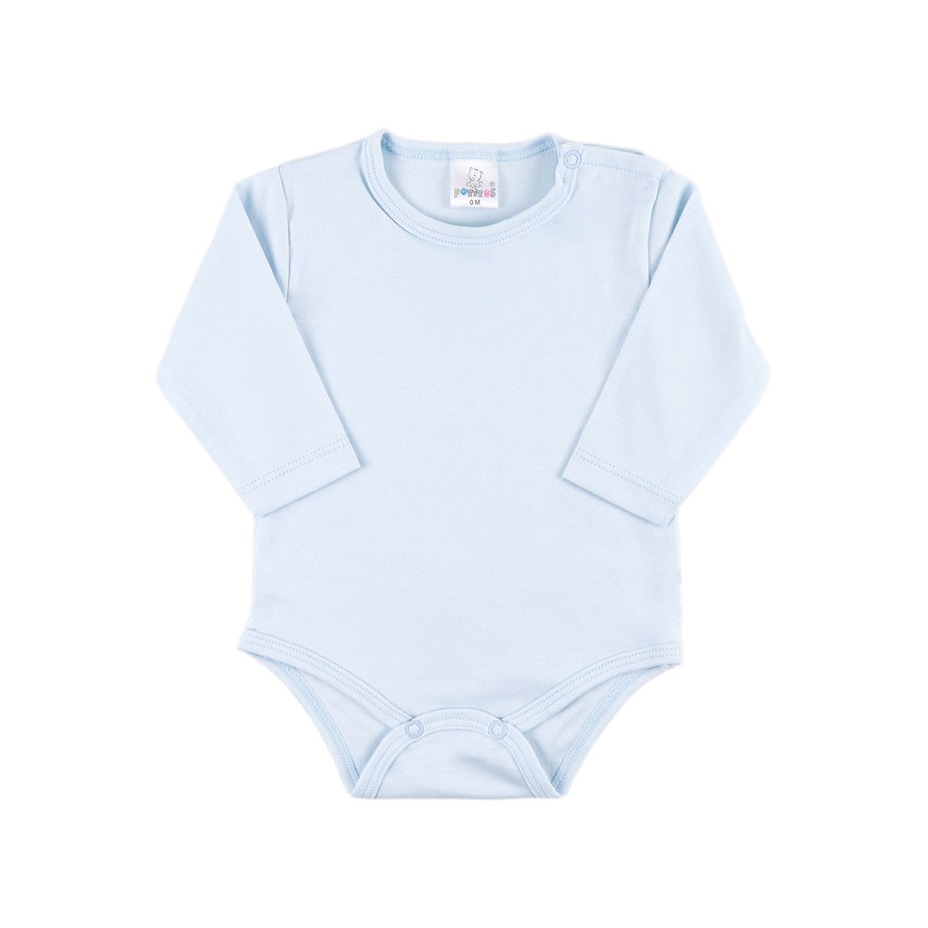 BODY MANGA LARGA COLOR CELESTE