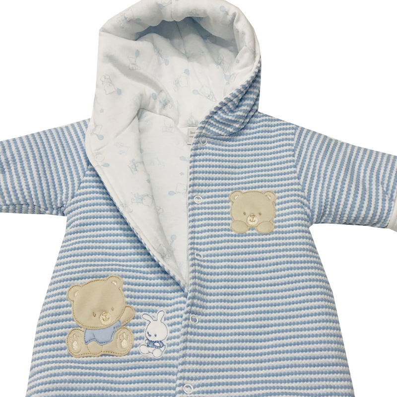 BBCRECE POPCORN ACOLCHADO LISTADO CELESTE 7199